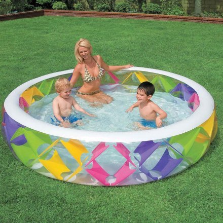 Дитячий надувний басейн Intex 56494-1 «Колесо», 229 х 56 см із кульками 10 шт - 2