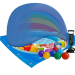 Дитячий надувний басейн Intex 57424-3 «Вінні Пух», 102 х 69 см, з навісом, з кульками 10 шт, тентом, підстилкою, насосом - 1