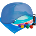 Дитячий надувний басейн Intex 57440-3 «Кит», 201 х 196 х 91 см, з фонтаном, з кульками 10 шт, тентом, підстилкою, насосом - 1