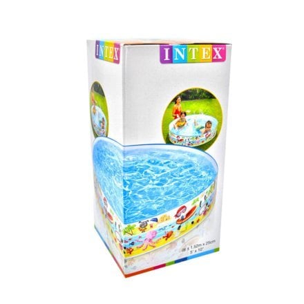 Басейн дитячий каркасний Intex 56451-3 «Пляж на мілководді», 152 х 25 см, з кульками 10 шт, тентом, підстилкою - 3