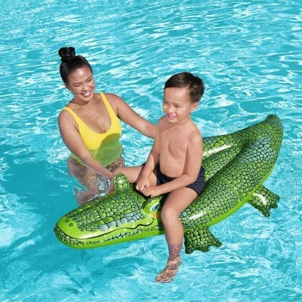 Дитячий надувний плотик для катання Bestway 41477 «Крокодил» 152 х 71 см - 7