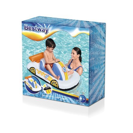 Дитячий надувний плотик для катання Bestway 41480 «Спорткар», 110 х 75 см - 9