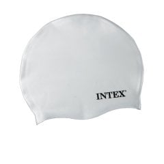 Шапочка для плавання Intex 55991, універсальна, розмір М (8+), обхват голови ≈ 52-65 см, (22 х 19 см), біла