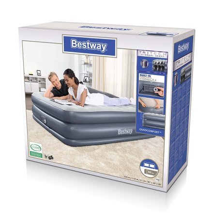 Надувная кровать Bestway 67925, 152 х 203 х 51 см, встроенный электронасос. Двухспальная - 6