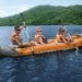 Трехместная надувная байдарка (каяк) Bestway 65132 Lite-Rapid X3 Kayak, 381 см x 100 см, оранжевая (весла, насос) - 21