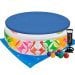 Дитячий надувний басейн Intex 56494-3 «Колесо», 229 х 56 см з кульками 10 шт, тентом, підстилкою, насосом - 1