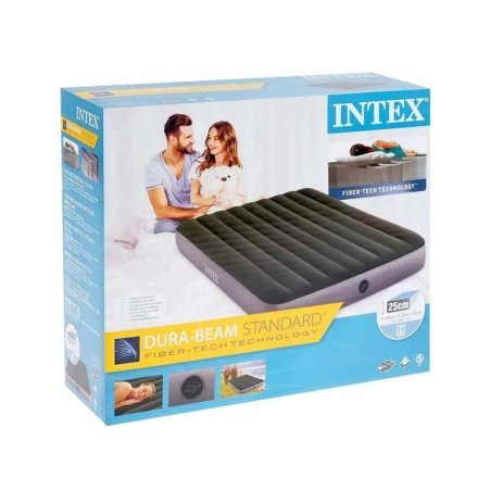 Надувной матрас Intex 64109-2, 152 x 203 x 25 см, с двумя подушками, насосом. Двухместный - 3