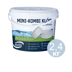 Таблетки для басейну MINI «Комбі хлор 3 в 1»Kerex 80206, 2,4 кг (Угорщина). Препарат для очищення від слизу