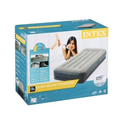Надувная кровать Intex 64116-2, 99 х 191 х 30 см, встроенный электронасос, подушка. Односпальная - 3