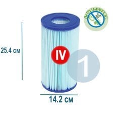 Бактерицидный картридж для фильтра  Bestway 58505, тип «IV», 1 шт (14,2 х 25,4 см)