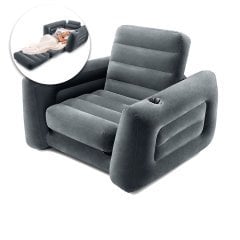 Надувное кресло Intex 66551, 224 х 117 х 66 см, черное