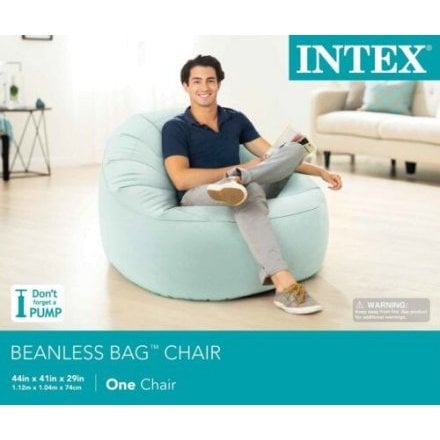 Надувне крісло Intex 68590, 112 х 104 х 74 см, сіро-блакитне - 4