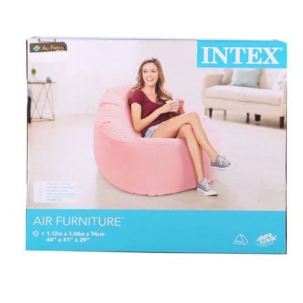 Надувное кресло Intex 68590, 112 х 104 х 74 см, розовое - 4