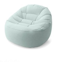 Надувне крісло Intex 68590, 112 х 104 х 74 см, сіро-блакитне