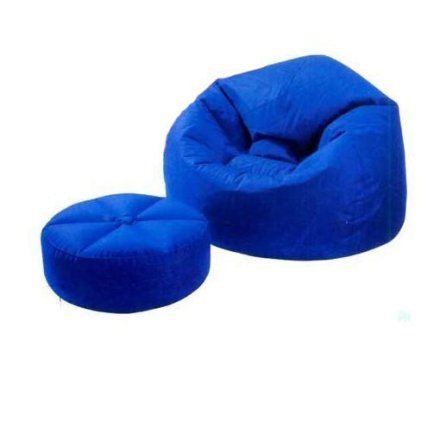 Надувне крісло Intex 68558, 107 х 104 х 74 см, пуф 61 х 28 см, синє - 1