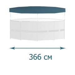 Тент - чохол для каркасного басейну Bestway 58037, Ø 366 см, Ø 396 см