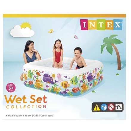 Дитячий надувний басейн Intex 57471 «Акваріум», 159 х 159 х 50 см - 3