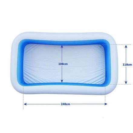 Дитячий надувний басейн Intex 58484-2 прямокутний, 305 х 183 х 56 см, з кульками 10 шт, підстилкою, насосом - 4
