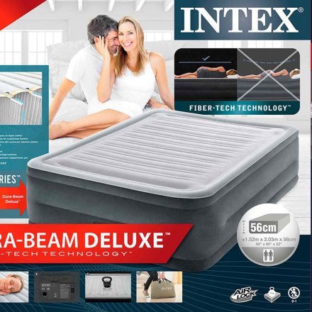 Надувне ліжко Intex 64418, 152 х 203 х 56 см, вбудований електронасос. Двоспальне - 3