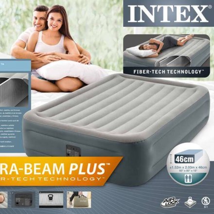 Надувная кровать Intex 64126, 152 х 203 х 46 см, встроенный электрический насос. Двухспальная - 3