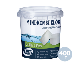 Таблетки для бассейна  MINI «Комби хлор 3 в 1» Kerex 80008, 400 г (Венгрия). Препарат для очищення от слизи