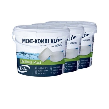 Таблетки для бассейна MINI «Комби хлор 3 в 1» Kerex 80206, 2,4 кг (Венгрия) - 2