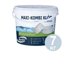 Таблетки для басейну MAX «Комбі хлор 3 в 1» Kerex 80035, 7 кг (Угорщина). Препарат для очищення від слизу