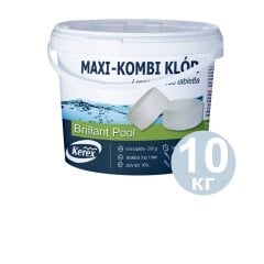 Таблетки для бассейна MAX «Комби хлор 3 в 1» Kerex 80036, 10 кг (Венгрия). Препарат для очищення от слизи