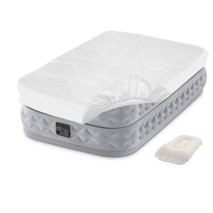 Надувне ліжко Intex 64488-3, 99 х 191 х 51 см, електронасос, наматрацник, подушка. Односпальне
