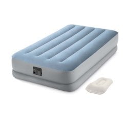 Надувная кровать Intex 64157-2, 99 х 191 х 36 см, встроеный электронасос, подушка. Односпальная