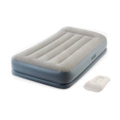 Надувная кровать Intex 64116-2, 99 х 191 х 30 см, встроенный электронасос, подушка. Односпальная