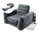 Надувное кресло Intex 66551-2, 224 х 117 х 66 см, с ручным насосом и подушкой , черное - 1