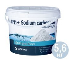 pH+ плюс для бассейна Solvay 80028. Средство для повышения уровня pH (Германия) 5,6 кг