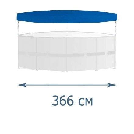 Тент - чехол для каркасного бассейна InPool 33031, Ø 366 см (фактический Ø 415 см) - 1