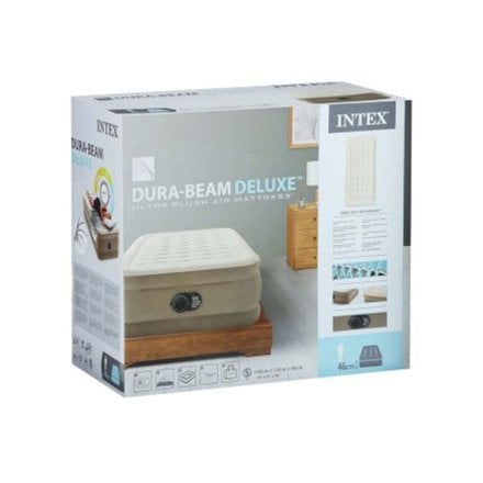 Надувне ліжко Intex 64426-3, 99 х 191 х 46 см, вбудований електронасос, наматрацник, подушка. Односпальне - 4