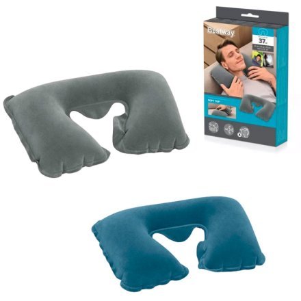New Designbestway 6700637 x 24 x 10см Флокированная надувная подушка для шеиВ : 1 подушка (2 цвета в ассортименте)

pillow, 2 assorted colors) - 1