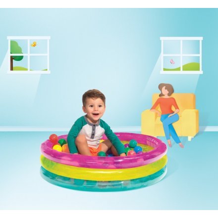Детский надувной бассейн Intex 48674-3, 86 х 25 см, с шариками 10 шт, тентом, насосом - 2