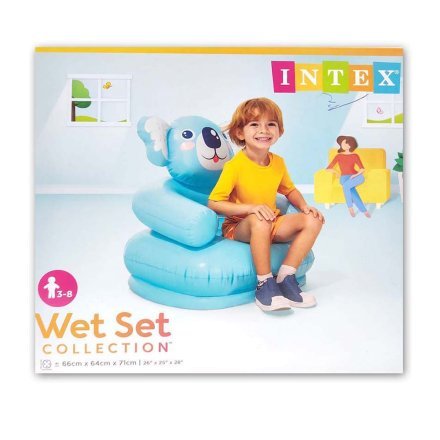 Детское надувное кресло «Коала» Intex 68556, 66 х 64 х 71 см, голубое - 4