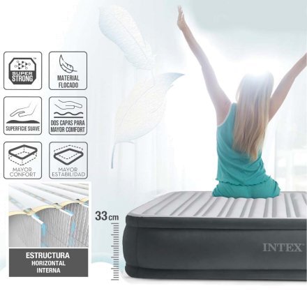 Надувне ліжко Intex 64412-3, 99 х 191 х 46 см, електронасос, наматрацник, подушка. Односпальне - 5