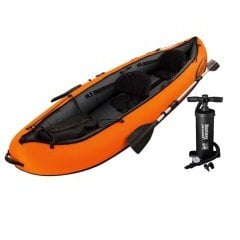 Двухместная надувная байдарка (каяк) Bestway 65052 Ventura Kayak, 330 х 86 см, (весла, ручной насос)