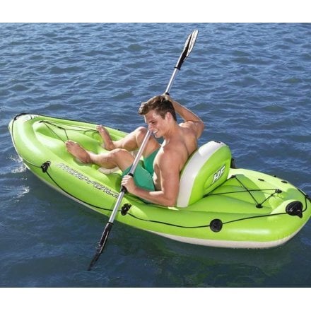 Одномісна надувна байдарка (каяк) Bestway 65097 Koracle X1 Kayak, 285 см x 92 см, (весло, ручний насос) - 5