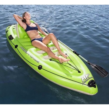 Одноместная надувная байдарка (каяк) Bestway 65097 Koracle X1 Kayak, 285 см x 92 см, (весло, ручний насос) - 3
