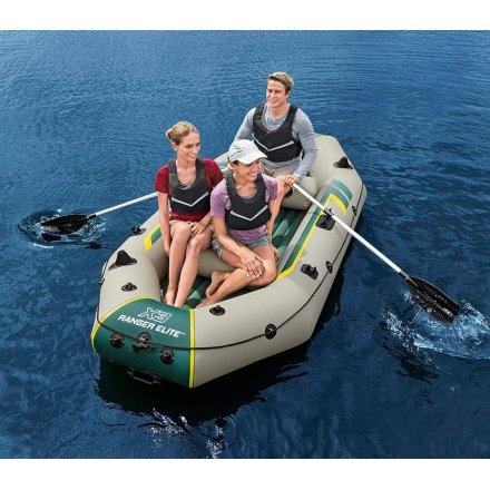 Тримісний надувний човен Bestway 65160 Ranger Elite X3 Raft set, 295 х 130 см, з веслами та насосом - 2