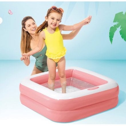 Дитячий надувний басейн Intex 57100, рожевий, 86 х 86 х 25 см - 2