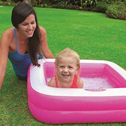 Дитячий надувний басейн Intex 57100, рожевий, 85 х 85 х 23 см - 2