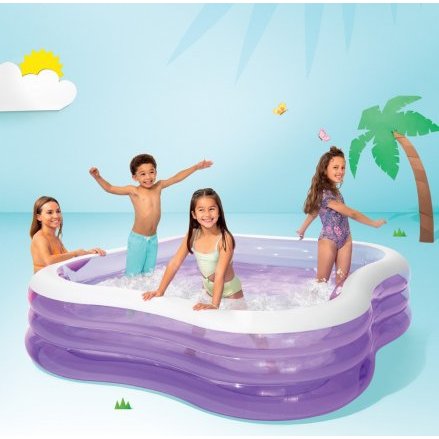 Детский надувной бассейн Intex 57495 «Семейный», фиолетовый, 229 х 229 х 56 см - 2