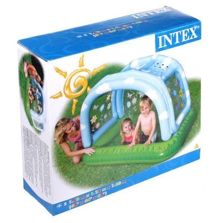 Дитячий надувний басейн Intex 57406 «Пляж» з навісом, 163 х 112 х 15 см - 3