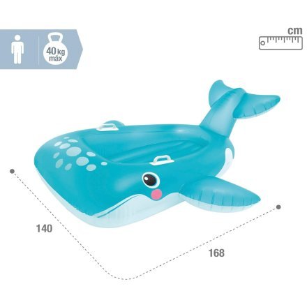 Детский надувная лодочка для катания Intex 57567 «Голубой кит», 168 х 140 см - 4