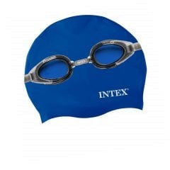 Набор 2 в 1 для плавания Intex 55649 (очки: универсальные 55685, обхват головы ≈ 52-65 см, шапочка 55991)