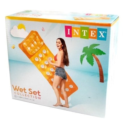 Пляжний надувний матрац із підголівником Intex 58890, 188 х 71 см - 6
